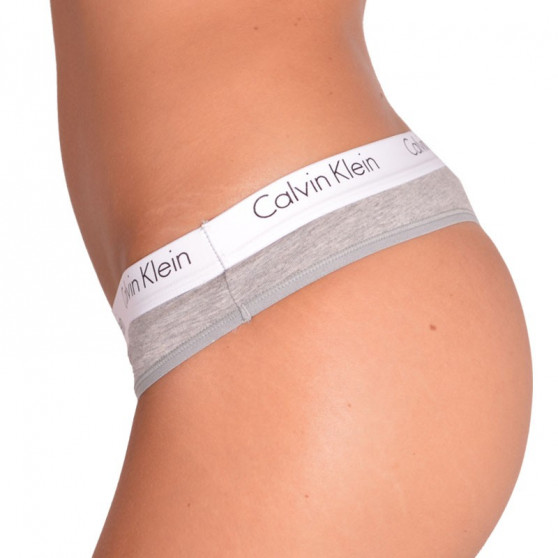 2PACK String femme Calvin Klein gris (QD3583E-020)