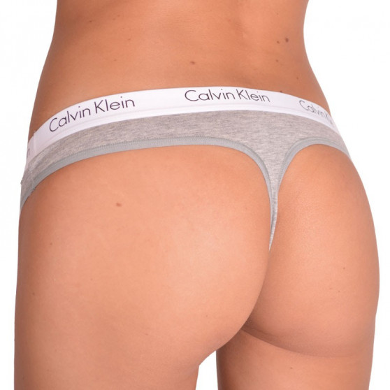 2PACK String femme Calvin Klein gris (QD3583E-020)