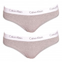 2PACK String femme Calvin Klein gris (QD3583E-020)