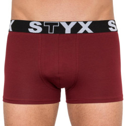 Boxers homme Styx sport rubber burgundy (G1060)