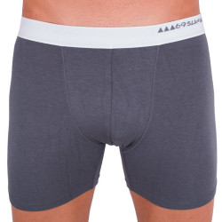 Boxers homme 69SLAM bambou uni gris foncé