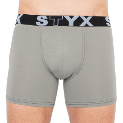 Boxers homme Styx long sport élastique gris clair (U1062)