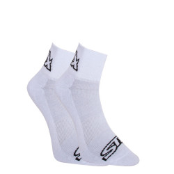 Chaussettes Styx chaussettes blanches à la cheville avec logo noir (HK1061)