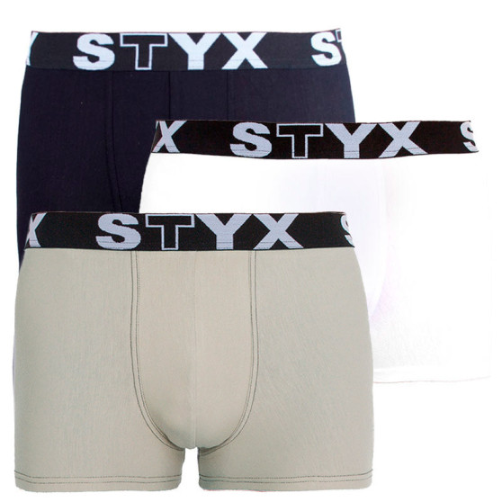 3PACK Boxers homme Styx sport élastique multicolore (G960106162)