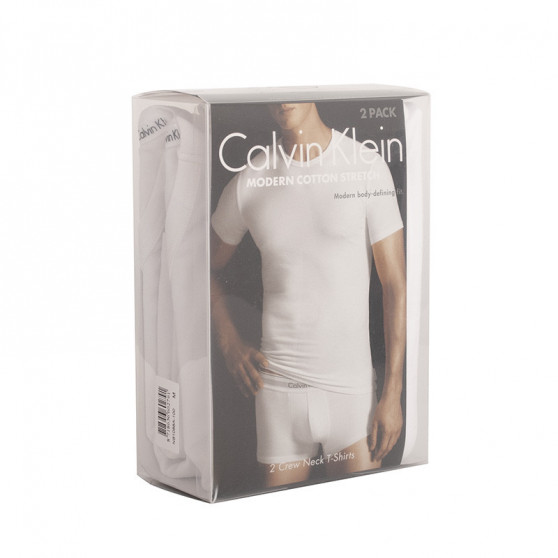 2PACK t-shirt hommes Calvin Klein blanc (NB1088A-100)