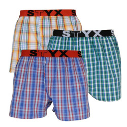 3PACK Caleçons homme Styx sport élastique multicolore (B1051013)