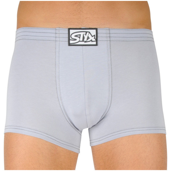 Boxers homme Styx caoutchouc classique light grey (Q1067)