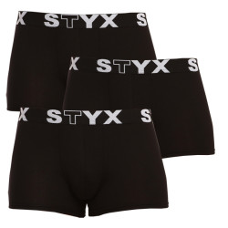 3PACK Boxers homme Styx sport élastique noir (G9606060)