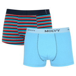 2PACK Boxers homme Molvy multicolore (2MP-305-BEU)