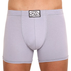 Boxers homme Styx long caoutchouc classique light grey (F1067)