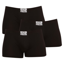 3PACK Boxers homme Styx caoutchouc classique black (Q9606060)