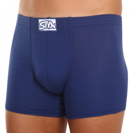 Boxers homme Styx long classique élastique bleu (F968)