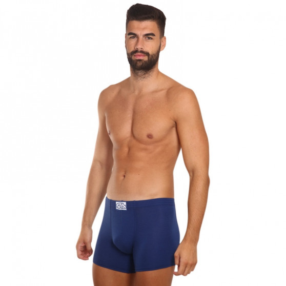 Boxers homme Styx long classique élastique bleu (F968)