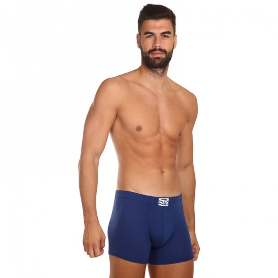 Boxers homme Styx long classique élastique bleu (F968)