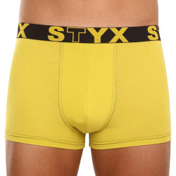 Boxers homme Styx sport caoutchouc vert et jaune (G1065)