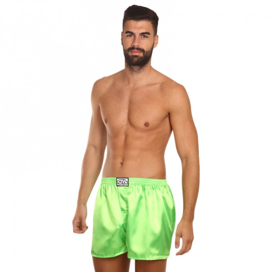 Caleçons homme Styx caoutchouc classique satin green (C1069)