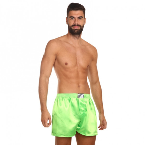 Caleçons homme Styx caoutchouc classique satin green (C1069)