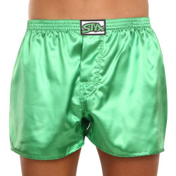 Caleçons homme Styx classique élastique satin vert foncé (C689)