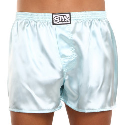 Caleçons homme Styx classique élastique satin bleu clair (C688)