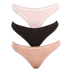 3PACK String femme Calvin Klein multicolore (QD3802E-FIY)