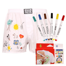 Caleçons homme Styx white caoutchouc classique + textile markers (AF1061)