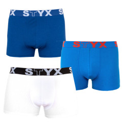 3PACK Boxers homme Styx sports élastique surdimensionné multicolore (R9676861)