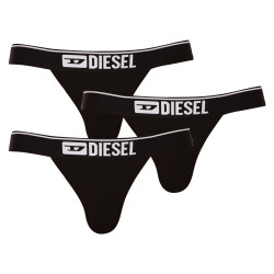 3PACK jockstraps pour hommes Diesel noir (00SH9I-0GDAC-E4101)