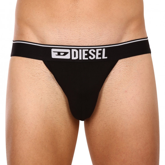 3PACK jockstraps pour hommes Diesel noir (00SH9I-0GDAC-E4101)