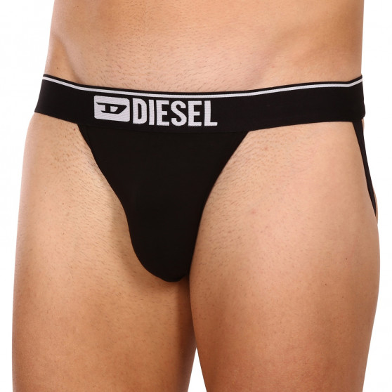 3PACK jockstraps pour hommes Diesel noir (00SH9I-0GDAC-E4101)