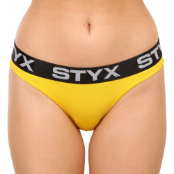 Culotte femme Styx sport élastique jaune (IK1068)