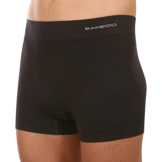 Boxers homme Gino sans couture bambou noir (54005)