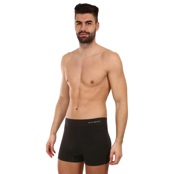 Boxers homme Gino sans couture bambou noir (54005)