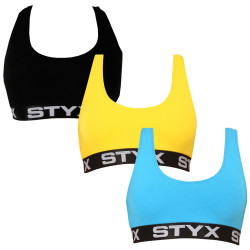 3PACK soutien-gorge pour femmes Styx sport multicolore (3IP96089)