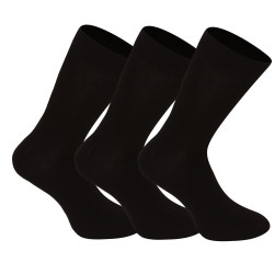 3PACK chaussettes Nedeto haut bambou noir (3NDTP001)