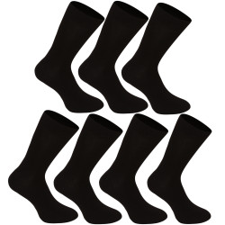 7PACK chaussettes Nedeto haut bambou noir (7NDTP001)