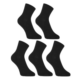 5PACK chaussettes Styx chaussettes à la cheville bambou noir (5HBK960)