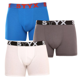 3PACK Boxers homme Styx long sport élastique multicolore (3U10137)