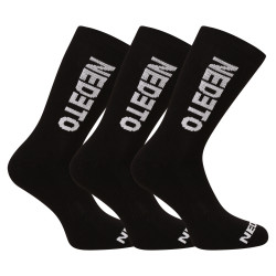 3PACK chaussettes Nedeto high noir (3NDTP001-brand)