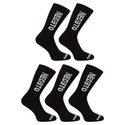 5PACK chaussettes Nedeto high noir (5NDTP001-brand)