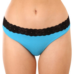 String pour femmes Styx avec dentelle bleu (ITK1169)