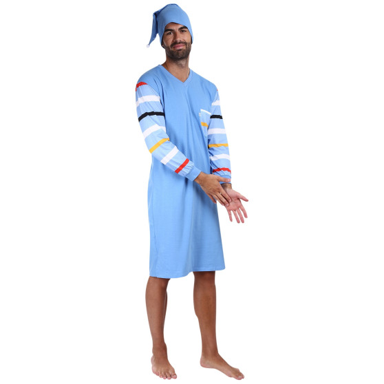 Chemise de nuit pour hommes Foltýn bleu clair surdimensionné (FNKN5)