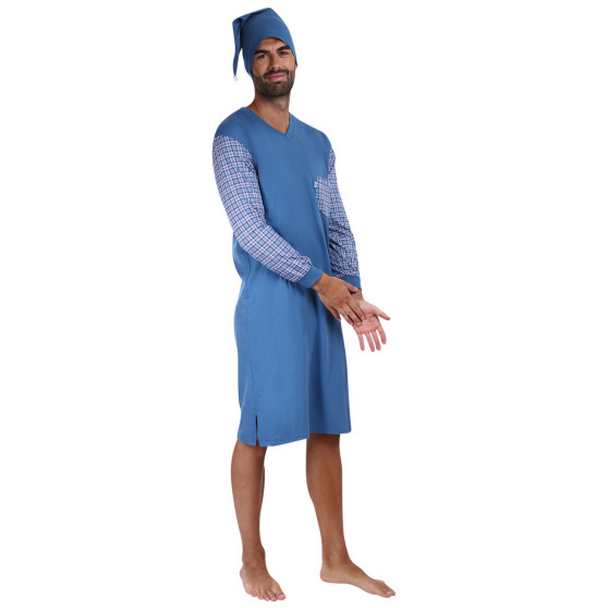 Chemise de nuit pour hommes Foltýn bleu (FNK12)