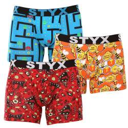 3PACK Boxers homme Styx long art sports élastique multicolore (3U12914)