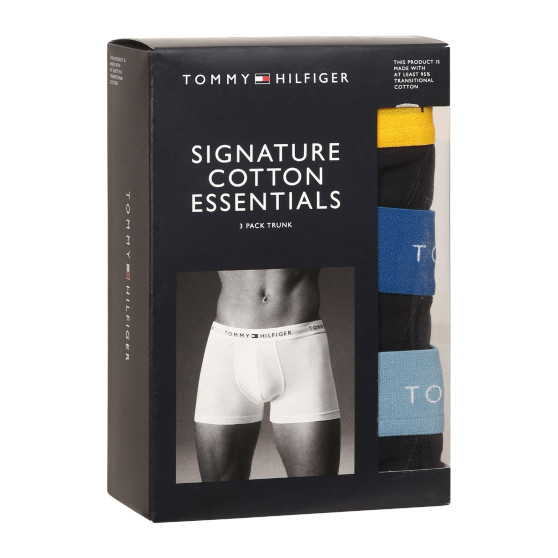 3PACK Boxers homme Tommy Hilfiger bleu foncé (UM0UM02763 0W7)