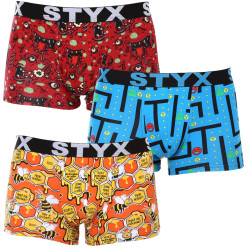 3PACK Boxers homme Styx art sports rubber multicolour (3G12914)