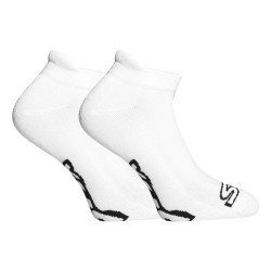 Chaussettes Styx basses blanches avec logo noir (HN1061)