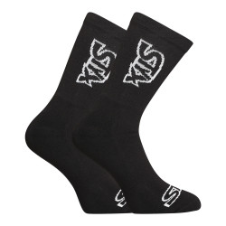 Chaussettes Styx noires avec logo blanc (HV960)