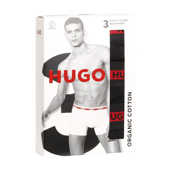 3PACK Boxers homme HUGO noir (50496713 002)