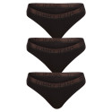 3PACK string femme Tommy Hilfiger noir (UW0UW04711 0R7)