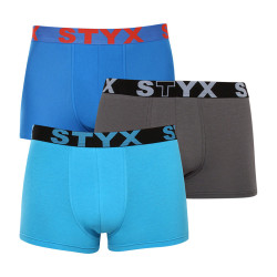 3PACK Boxers homme Styx sports élastique surdimensionné multicolore (3R10379)